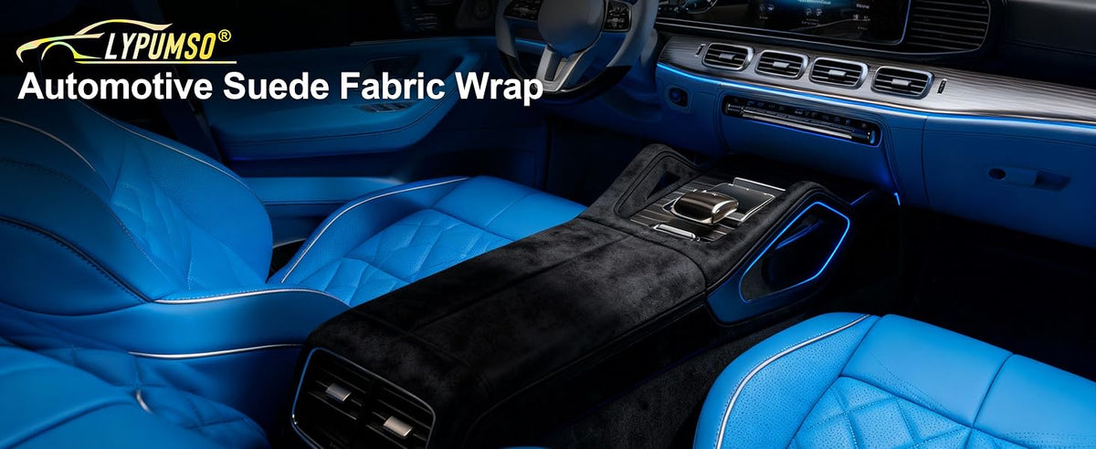 Lypumso Black Suede Fabric Wrap for Car Interior 12in x 59in - detail image 1