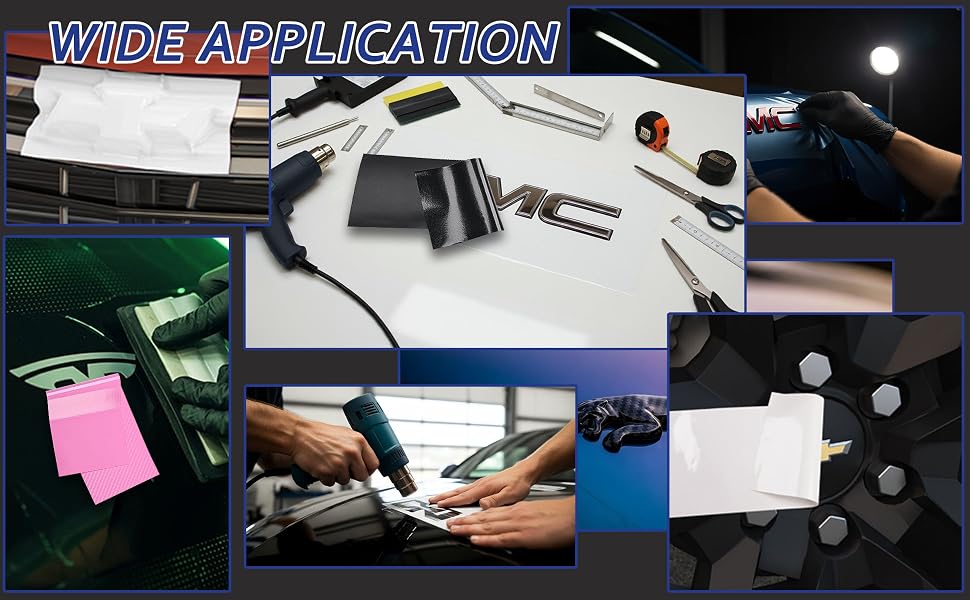 Lypumso 6PCS Auto Emblem Vinyl Wrap Kit (Black Carbon Fiber) - detail image 5