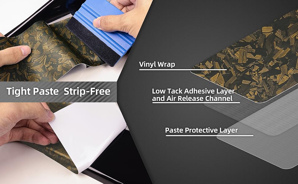 Lypumso Matte Yellow Forged Carbon Fiber Vinyl Wrap Roll - detail image 5