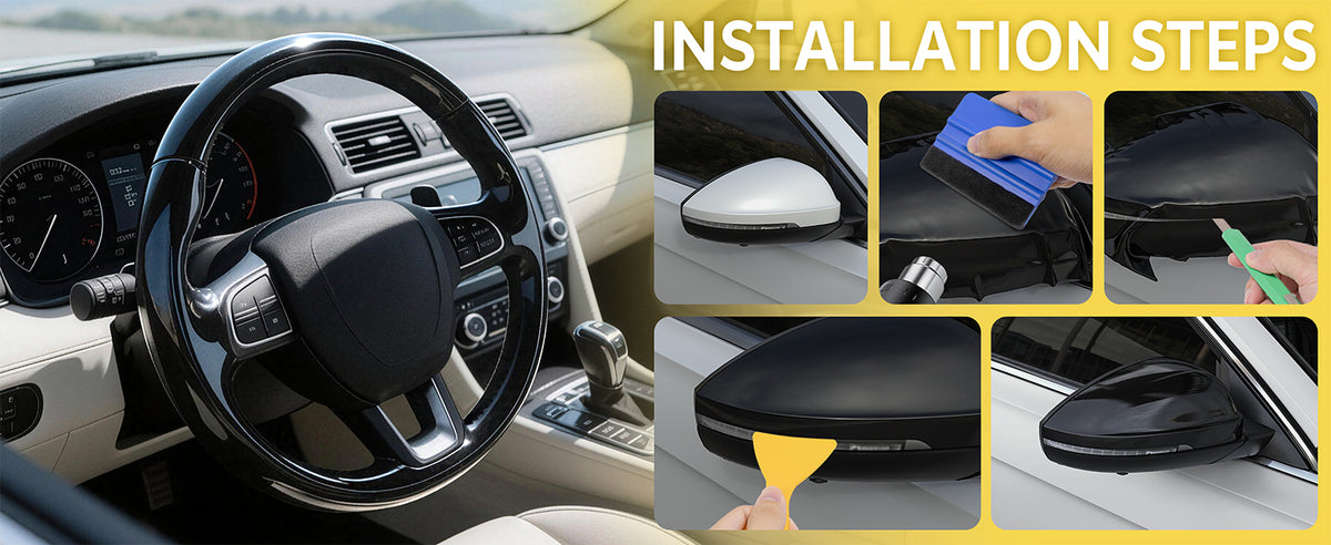 Lypumso High Gloss Black Vinyl Wrap Roll - detail image 6