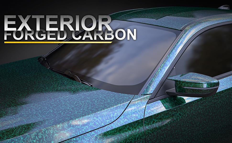 Lypumso Glossy Green Forged Carbon Fiber Vinyl Wrap - detail image 2