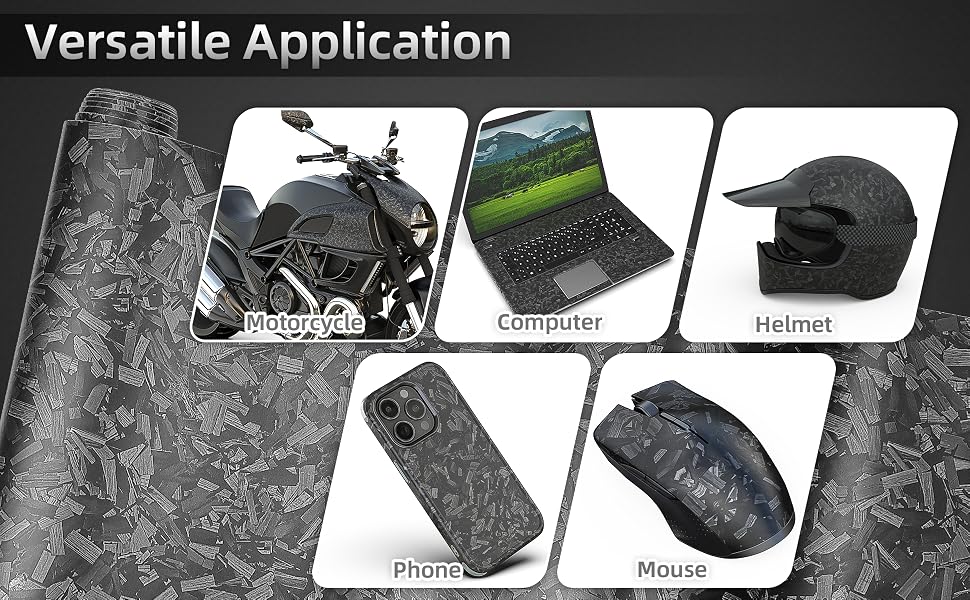 Lypumso Matte Grey Forged Carbon Fiber Vinyl Wrap Roll - detail image 3
