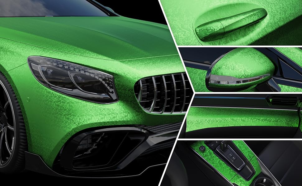 Lypumso Green PET Damascus Forged Vinyl Wrap - detail image 2