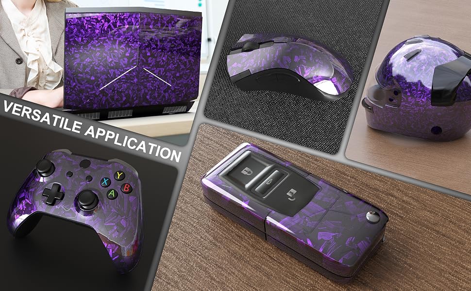 Lypumso Glossy Purple Forged Carbon Fiber Vinyl Wrap - detail image 5