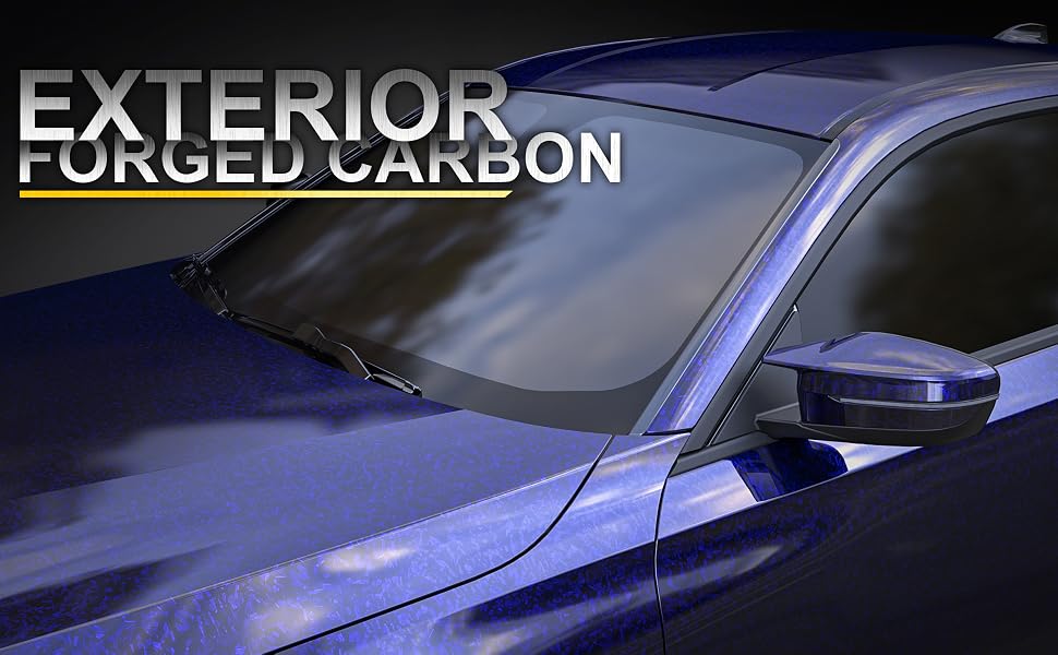 Lypumso Blue Gloss Forged Carbon Fiber Vinyl Wrap with 4PCS Tool Kits 1ft x 5ft - detail image 1