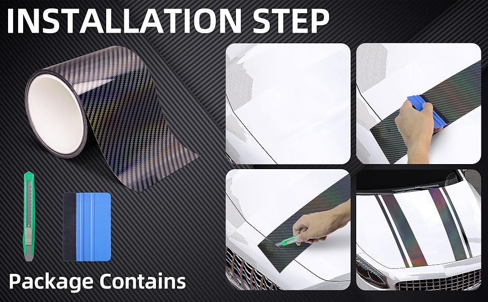 Lypumso 2D Black Carbon Fiber Vinyl Wrap with Free Tool Kit - detail image 6