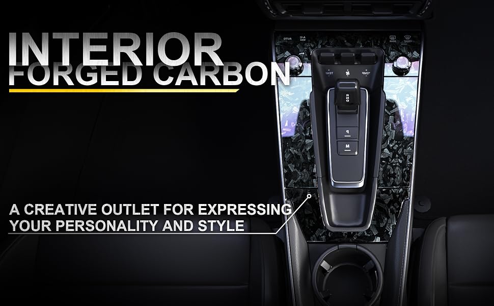 Lypumso Glossy Laser Silver Forged Carbon Fiber Vinyl Wrap - detail image 3