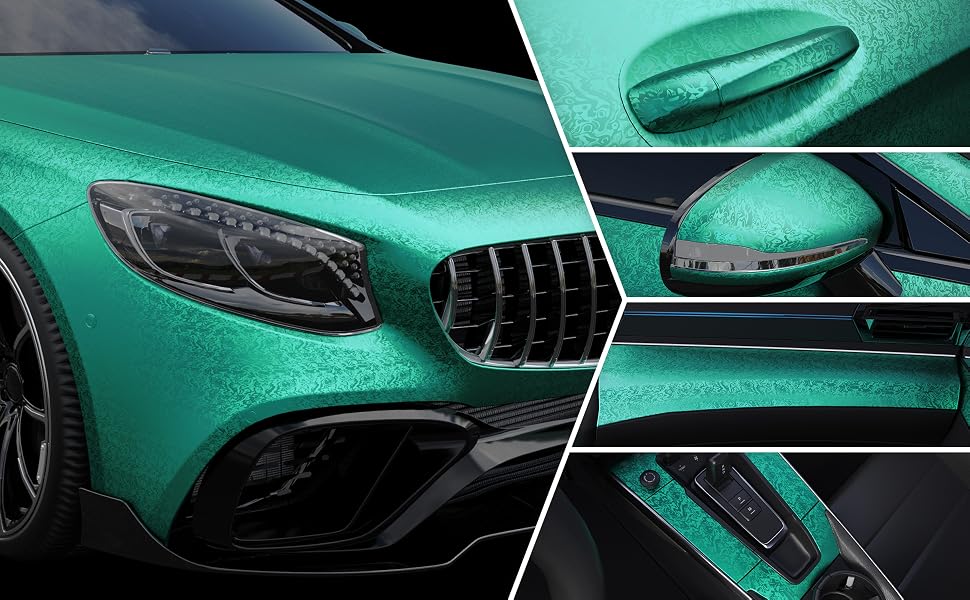 Lypumso Lake Green PET Damascus Forged Vinyl Wrap - detail image 2
