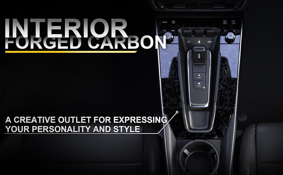 Lypumso Gloss Black Forged Carbon Fiber Vinyl Wrap with 4PCS Tool Kits 1ft x 5ft - detail image 2