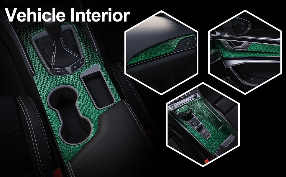 Lypumso Honeycomb Carbon Fiber Vinyl Wrap (Green) - detail image 3