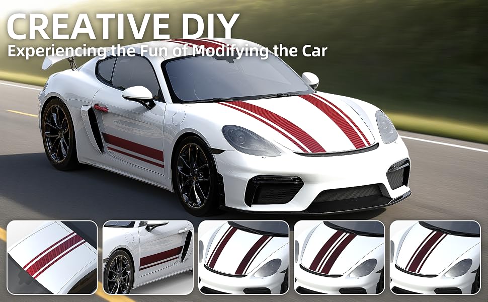 Lypumso 2D Red Carbon Fiber Vinyl Wrap with Free Tool Kit - detail image 1