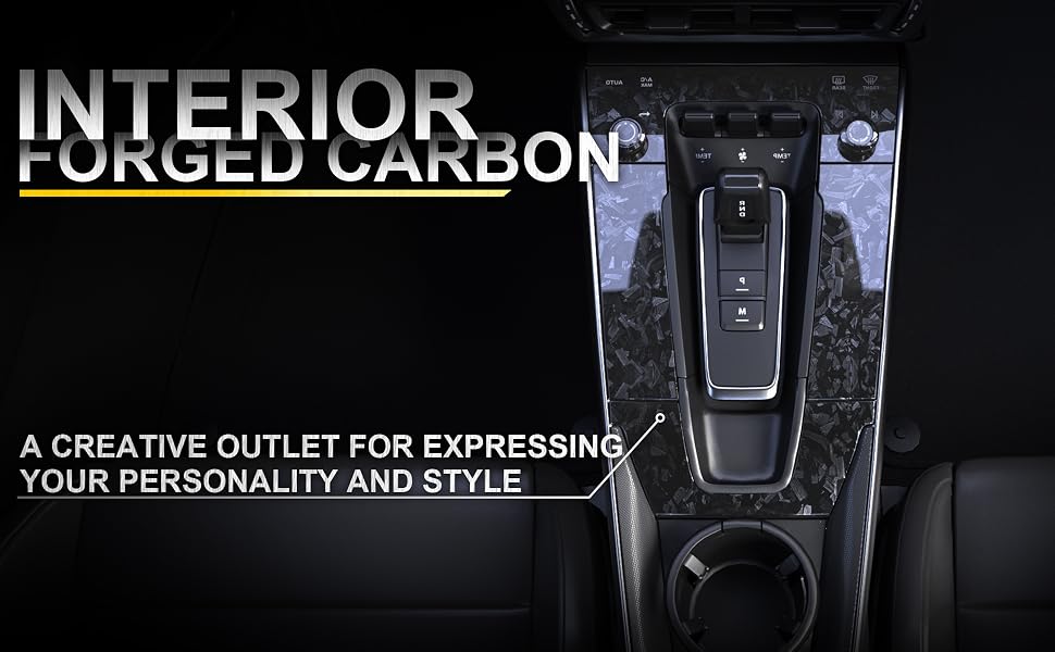 Lypumso Glossy Grey Forged Carbon Fiber Vinyl Wrap - detail image 3