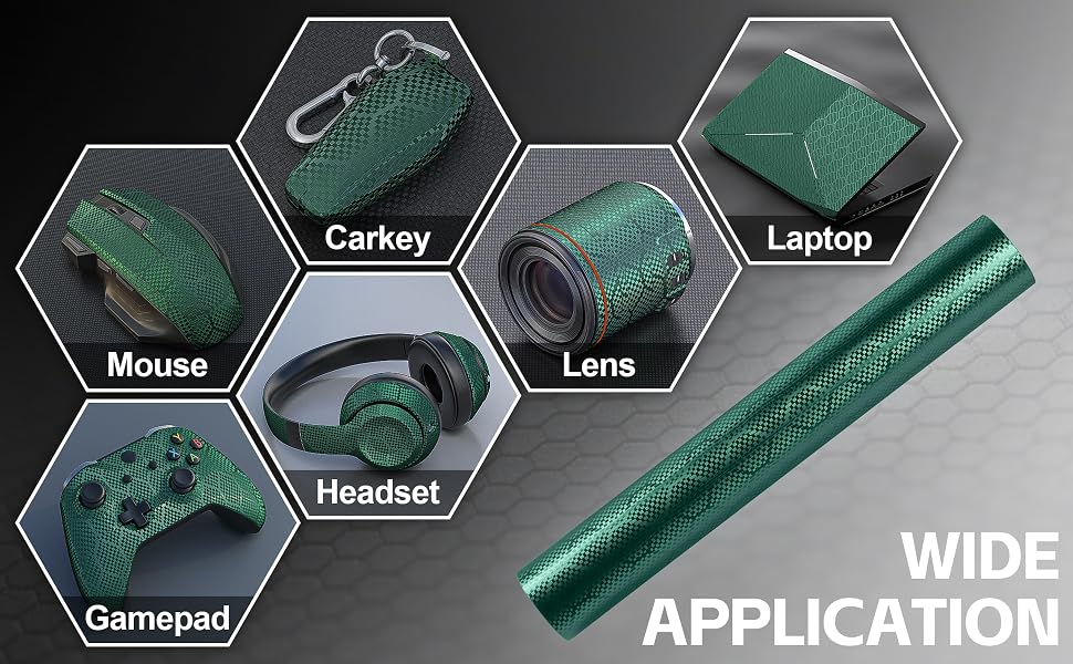 Lypumso Honeycomb Carbon Fiber Vinyl Wrap (Green) - detail image 5