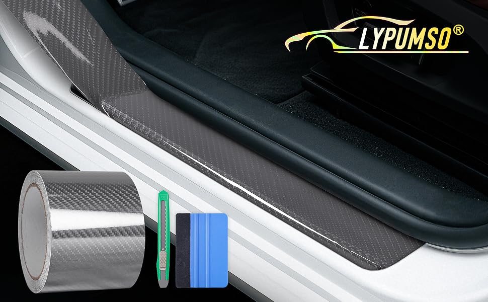 Lypumso 6D Grey Vinyl Wrap Tape Roll with Tool Kit - detail image 2