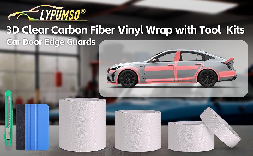 Lypumso 3D Clear Carbon Fiber Vinyl Tape with Tools Kits - detail image 1