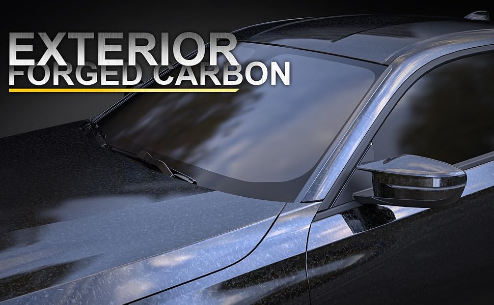 Lypumso Gloss Black Forged Carbon Fiber Vinyl Wrap with 4PCS Tool Kits 1ft x 5ft - detail image 1