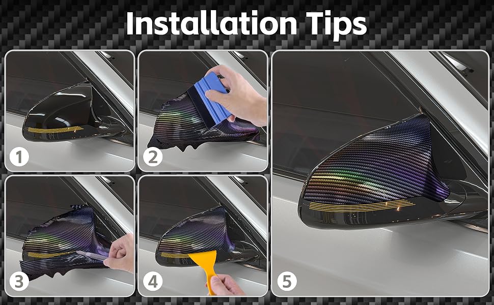 LYPUMSO 2D Carbon Fiber Wrap + Rainbow Laser Look in Glossy Black - detail image 4