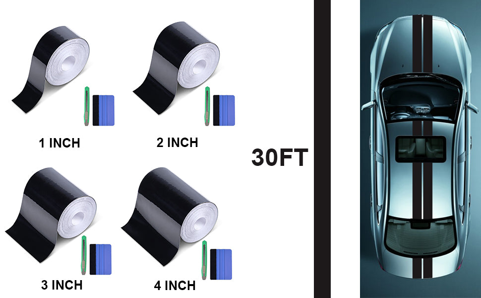 Lypumso Gloss Black Vinyl Wrap for Chrome Delete, Automotive Grade Self-Adhesive Tape - detail image 3
